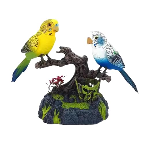 Amagogo Sprechende Papageien, elektrische Vögel, Schreibtisch-Ornament, tanzendes, sprechendes Vogelspielzeug mit Geräuschsteuerung, Büro, Zuhause, dekorativ Amagogo Sprechende Papageien, elektrische Vögel, Schreibtisch-Ornament, tanzendes, sprechendes Vogelspielzeug mit Geräuschsteuerung, Büro, Zuhause, dekorativ von Amagogo