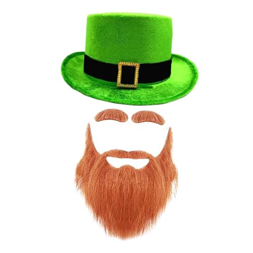 Amagogo St. Patrick's Day Hut, kreativer Kostümhut für Partys, Bühnenauftritte und Festivals, Schwarz Grün Braun Amagogo St. Patrick's Day Hut, kreativer Kostümhut für Partys, Bühnenauftritte und Festivals, Schwarz Grün Braun von Amagogo