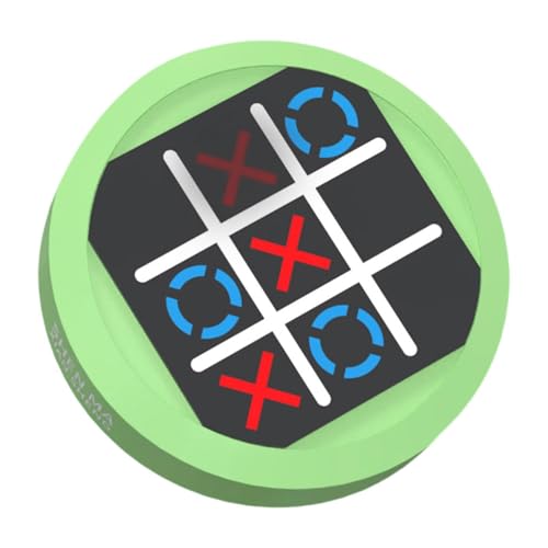 Amagogo TAC Toe Game Brettspiel XO-Spiel, tragbares Reisespiel, klassischer Hirnteaser-Handheld-Puzzle-Spielekonsole seit 4 bis 6 Jahren , GrÜn von Amagogo