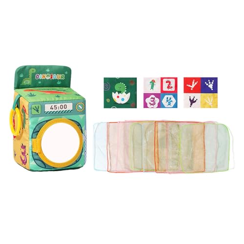 Amagogo Taschentuchbox für Kleinkinder, weiches, kontrastreiches Babyspielzeug, Aktivitäten-Reisespielzeug mit 8 bunten Schals, sensorisches Spielzeug für von Amagogo
