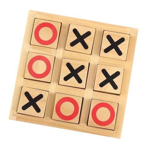 Amagogo Tic Tac Toe-Spiel aus Holz, Partygeschenk, und Kinder-Puzzlespiel, handgefertigt, Eltern-Kind-Interaktionsspiel für Erwachsene und Familien, 16.3 cm x 2.5 cm x 16.3 cm von Amagogo