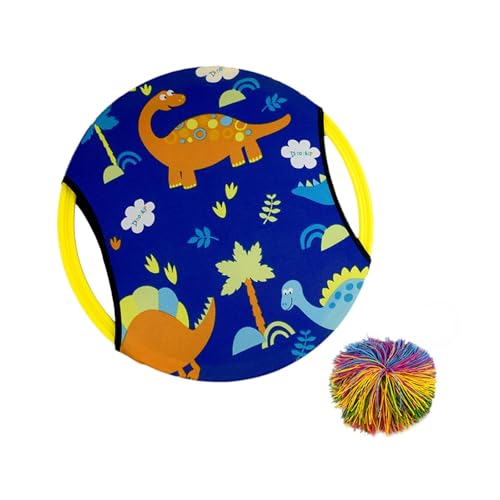Amagogo Toss und Fangen von Bällen Set Elternkind -Interaktionsspiel Tier Fine Motor Skills Tragbare Party -Gefälligkeiten für Familienjungen Mädchen, Blauer Dinosaurier von Amagogo