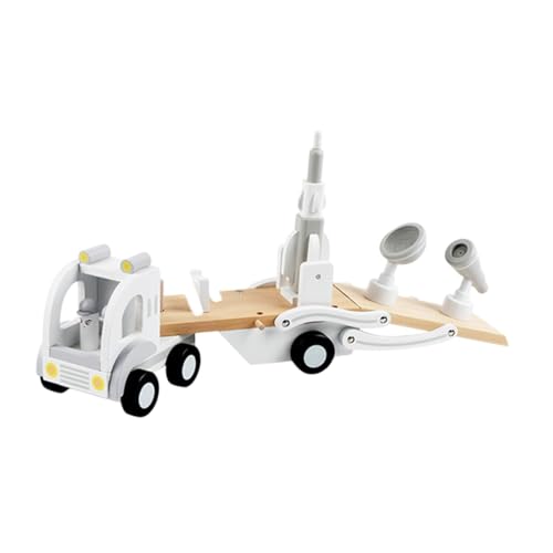 Amagogo Transportwagen-Set aus Holz, Raketenwerfer für Jungen und Mädchen, bewegliche frühe Lernerfahrung im Weltraum, Amagogo Transportwagen-Set aus Holz, Raketenwerfer für Jungen und Mädchen, bewegliche frühe Lernerfahrung im Weltraum, von Amagogo