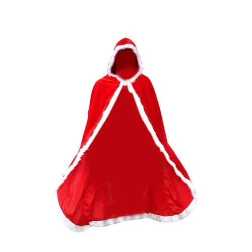 Amagogo Umhang mit Kapuze für Weihnachten, Zubehör, Cosplay-Umhang, Handwäsche, stabiles Weihnachtskostüm für Kostüme, Partygeschenke, 120 cm von Amagogo