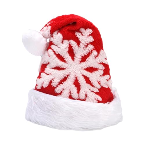 Amagogo Weihnachtsmütze, Weihnachtsmütze, Weihnachtskostüm-Zubehör, Weihnachtsmütze für Feiertage, Verkleidung, Mottoparty, Cosplay, Bekleidungszubehör, Rot von Amagogo