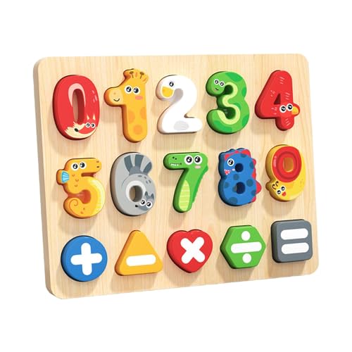 Amagogo -Zahlenpuzzle, frühe pädagogische Entwicklungsbausteine, Lernspielzeug, Puzzle für ab 3 Jahren, 4, 5 Jahren von Amagogo