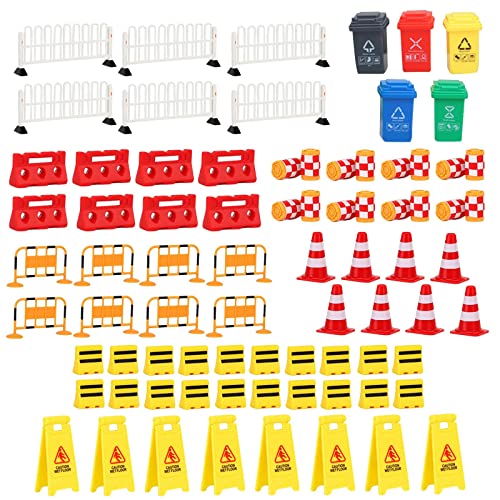 Amagogo Zeichen Pretend Play Spielzeug Vorschule Lernspielzeug Schild für Mädchen, 67 Mini-Verkehrszeichen von Amagogo