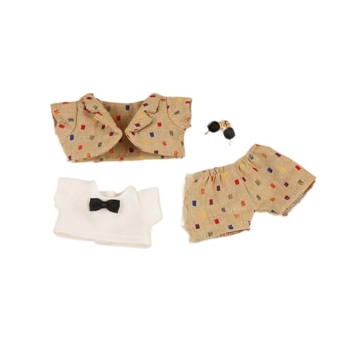 Amagogo cm Puppenkleidung Puppenzubehör Kleidung niedlich leicht zu tragen Mädchenpuppen -Outfits für 17 cm Anhänger Doll, Braun von Amagogo
