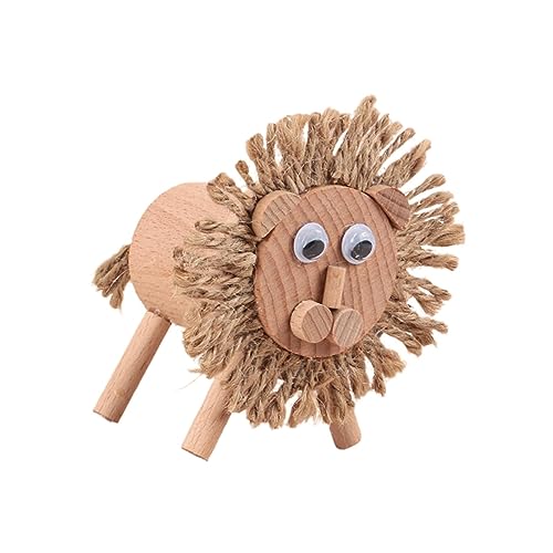 DIY-Tierspielzeug aus Holz, frühes Lernen im Vorschulalter, Tierfiguren, Lernspielzeug, Holzhandwerk für Kinder, Löwe von Amagogo