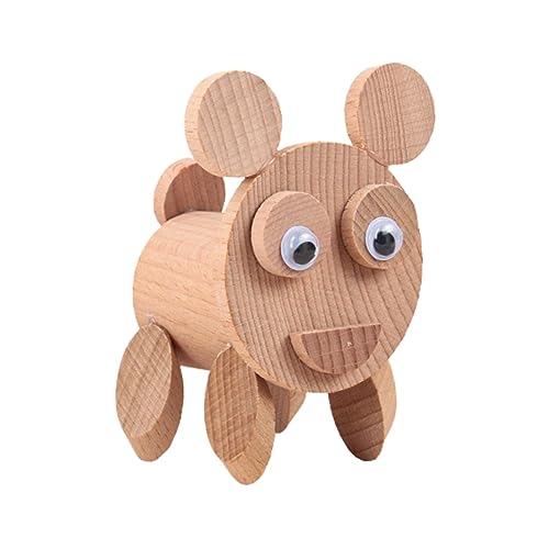 DIY-Tierspielzeug aus Holz, frühes Lernen im Vorschulalter, Tierfiguren, Lernspielzeug, Holzhandwerk für Kinder, Panda von Amagogo