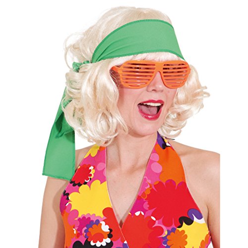 Amakando 70er Jahre Stirnband 60er Jahre Haar Band grün Flower Power Kopfband Hippie Haarband Karnevalskostüme Accessoires Mottoparty Kopfschmuck Peace Haarschmuck Fasching von Amakando