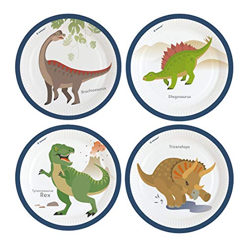 Amakando 8 Außergewöhnliche Dinosaurier Pappteller / 22,8cm / Saurier Urzeit-Monster Einmal-Teller/Wie geschaffen zu Kinderparty & Geburtstagsfeier Amakando 8 Außergewöhnliche Dinosaurier Pappteller / 22,8cm / Saurier Urzeit-Monster Einmal-Teller/Wie geschaffen zu Kinderparty & Geburtstagsfeier von Amakando