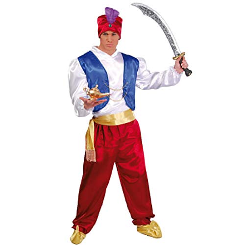 Amakando Arabisches Flaschengeist-Kostüm für Erwachsene/L (52/54) / Orientalisches Dschinn-Kostüm für Herren/Wie geschaffen zu Fasching & Themenabend von Amakando