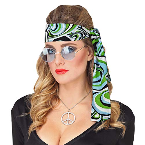 Amakando Auffälliges Retro Flower Power Kopfband/Waves/Sechziger & Siebziger Peace Kostüm-Accessoire/EIN Blickfang zu Fasching & Schlagerparty von Amakando