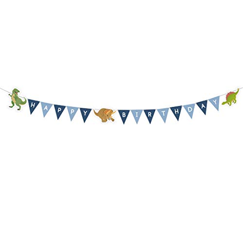 Amakando Außergewöhnliche Dinosaurier Wimpelkette Geburtstag / 180x8,9cm / Saurier Urzeit-Monster Wimpel-Girlande als Hängedeko/Wie geschaffen zu Kinderparty & Geburtstagsfeier von Amakando