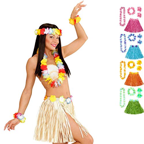 Amakando Bastrock Blumenkette Hawaii Hula Set bunt Hawaikette Baströckchen Limbo Party Outfit Südsee Kostüm Zubehör Strandparty Beachparty Amakando Bastrock Blumenkette Hawaii Hula Set bunt Hawaikette Baströckchen Limbo Party Outfit Südsee Kostüm Zubehör Strandparty Beachparty von Amakando
