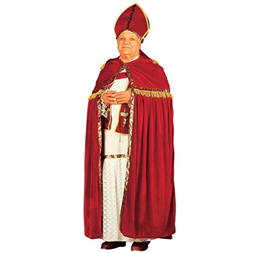 Amakando Bischof Verkleidung Heiliger Nikolaus Kostüm XL 54/56 Erzbischof Kostüm - aus Tunica, Gürtel, Stola, Umhang und Bischofsmütze - Nikolauskostüm Weihnachtskostüm von Amakando