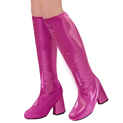 Amakando Disco Gamaschen Überziehschuhe/Pink/Stulpen Fake-Lackstiefel/Glanzpunkt zu Fastnacht & Karneval von Amakando