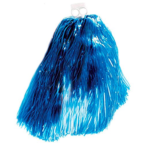 Amakando EIN Pom Pom Cheerleader Pompon blau Cheer Leader Pompom Puschel Pon Pon Bommel Pom Pon Wedel Party Tanzwedel von Amakando