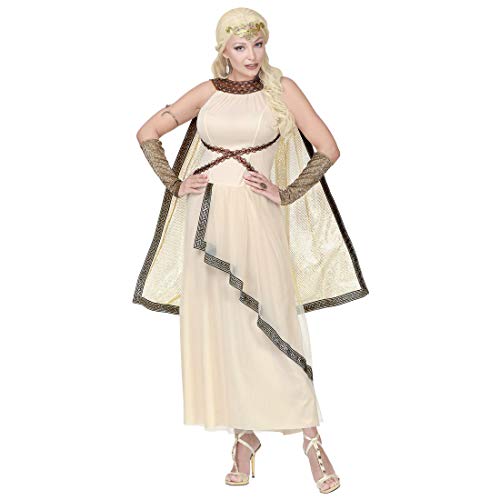 Amakando Edle Toga Damen-Kleid schöne Helena von Troja/Beige in Größe L (42/44) / Stilvolles Frauen-Kostüm Römerin geeignet zu Karneval & Fasching von Amakando
