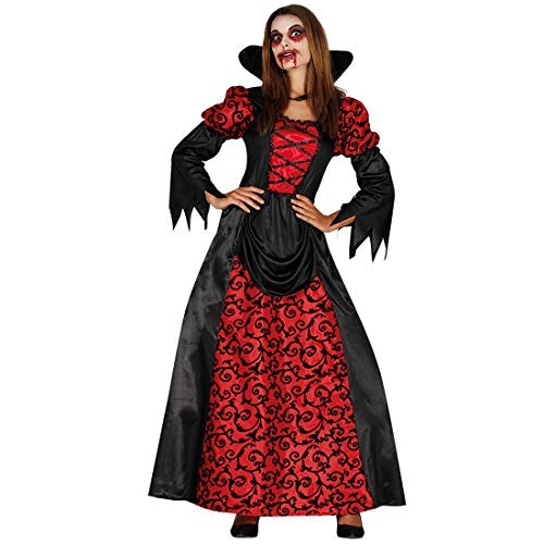 Amakando Edles Vampir-Kostüm für Frauen/Rot-Schwarz L (42/44) / Gothic Damenkostüm Hexe/Wie geschaffen zu Themenabend & Halloween von Amakando