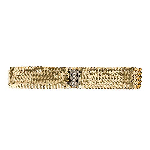 Amakando Elastischer Glitzer-Gürtel passend für viele Kostüme/Gold/Funkelnder Taillen-Gürtel mit Pailletten/Genau richtig zu 70er-Party & Fasching Amakando Elastischer Glitzer-Gürtel passend für viele Kostüme/Gold/Funkelnder Taillen-Gürtel mit Pailletten/Genau richtig zu 70er-Party & Fasching von Amakando