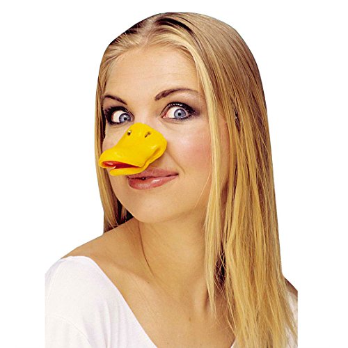 Amakando Enten Schnabel Entenschnabel Hartplastik Tierschnabel Ente Entenschnute Duck Face Tiermaske Gans Fasching Party Tier Mottoparty Accessoire Karneval Kostüm Zubehör von Amakando