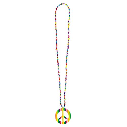 Amakando Farbenfroher Hippie Kette mit Peace-Anhänger neon / 60er Jahre Modeschmuck mit Friedenssymbol/EIN Highlight zu Karneval & Mottoparty Amakando Farbenfroher Hippie Kette mit Peace-Anhänger neon / 60er Jahre Modeschmuck mit Friedenssymbol/EIN Highlight zu Karneval & Mottoparty von Amakando