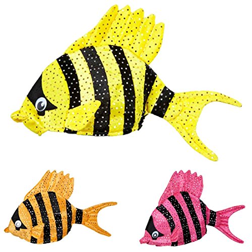 Amakando Fischmütze Tropen Fisch Hut gelb Kopfbedeckung Fisch Fischhut Fischkostüm Zubehör Karnevalshut lustige Hüte von Amakando