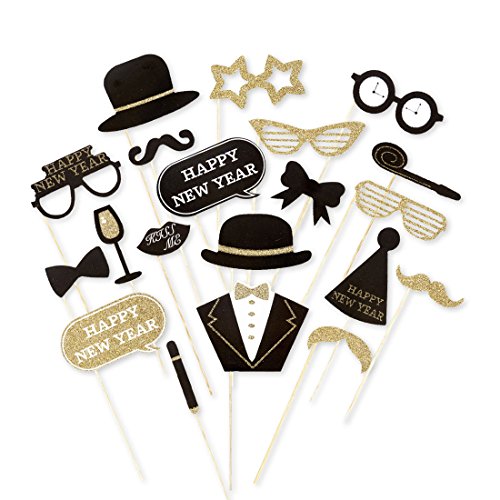 Amakando Foto Party Accessoires Fotorequisiten Happy New Year Fotoset Jahr Fotografie Silvesterparty Sylvester Requisiten Fotoaccessoires Silvester Photo Booth Set Amakando Foto Party Accessoires Fotorequisiten Happy New Year Fotoset Jahr Fotografie Silvesterparty Sylvester Requisiten Fotoaccessoires Silvester Photo Booth Set von Amakando