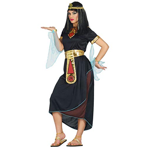 Amakando Geheimnisvolles Ägypterin-Kostüm für Damen/Schwarz-Gold M (38/40) / Nofretete Damenkostüm Pharaonin/EIN Blickfang zu Karneval & Kostümfest von Amakando