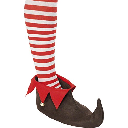 Amakando Glöckchen Elfenschuhe Elfen Stiefel Hofnarr Schuhe Kobold Elfenstiefel Feenschuhe Zwergen Kostüm Zubehör von Amakando