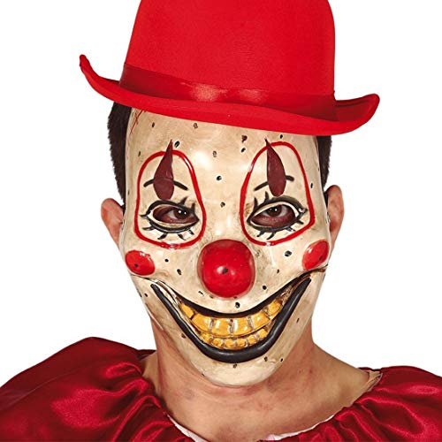 Amakando Gruselige Horror Clownsmaske aus PVC/Schaurige Halloween-Maske für Männer/Ideal zu Horror-Party & Mottoparty von Amakando