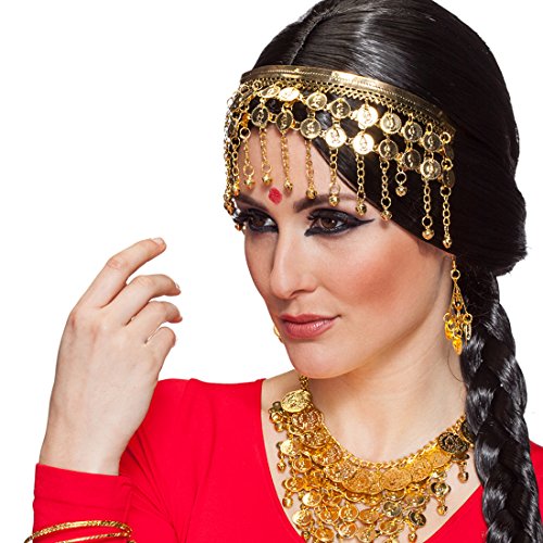 Amakando Haarschmuck Bauchtänzerin Orient Münzschmuck Kopf Haarreif Antike Stirnband 1001 Nacht Stirnreif Bollywood Orientalischer Kopfschmuck Amakando Haarschmuck Bauchtänzerin Orient Münzschmuck Kopf Haarreif Antike Stirnband 1001 Nacht Stirnreif Bollywood Orientalischer Kopfschmuck von Amakando