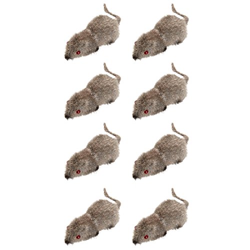 Amakando Halloween Mäuse Deko Maus Set 8 STK. Schreck Plüschmäuse Plüsch Nager Ratten Figuren Horror Halloweendeko Grusel Raumdekoration Partyartikel von Amakando