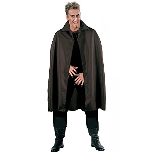 Amakando Halloween Umhang Vampir Cape schwarz Vampirumhang Fasching Halloweenumhang Zauberer Mantel Hexen Teufel Poncho Zorro Gothic Mittelalter Mottoparty Verkleidung Karneval Kostüm Zubehör von Amakando