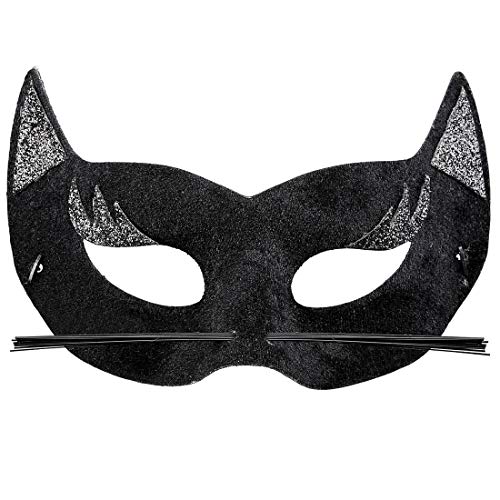 Amakando Hübsche Gesichts-Maske Mieze-Katze für Damen & Herren/Schwarz-Silber/Tolle Tier-Maske für Panther & Schmuse-Kätzchen/EIN Blickfang zu Maskenball & Halloween Amakando Hübsche Gesichts-Maske Mieze-Katze für Damen & Herren/Schwarz-Silber/Tolle Tier-Maske für Panther & Schmuse-Kätzchen/EIN Blickfang zu Maskenball & Halloween von Amakando