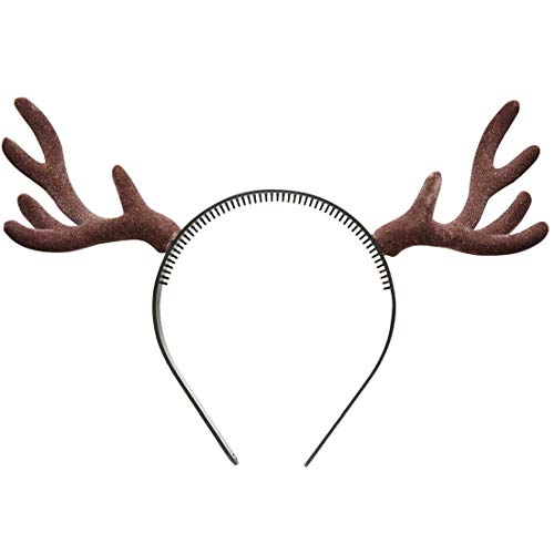 Amakando Hübscher Haarreifen mit Rentiergeweih/Braun/Toller Haarschmuck mit Rentier-Hörnern/Perfekt geeignet zu Weihnachtsfeier & Weihnachtsmarkt von Amakando