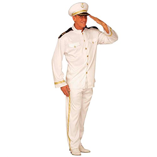 Amakando Kapitänskostüm Herren Marine Offizier Kostüm XL (54) Kapitän Herrenkostüm Fasching Captain Faschingskostüm Navy Offizierkostüm Seemann Karnevalskostüm Uniform Mottoparty Verkleidung Karneval von Amakando