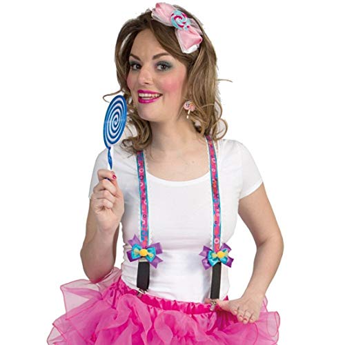 Amakando Knallige Cupcake Hosenhalter mit Schleifen/Hosen-Träger Zuckerwatte/EIN Highlight zu Fasching & Kostümfest von Amakando