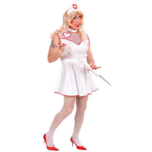 Amakando Krankenschwester Herren Kostüm Ärztin Herrenkostüm Schwester Männerkostüm JGA Nurse Drag Queen Travestie Ärztin Männerballett Faschingskostüm von Amakando