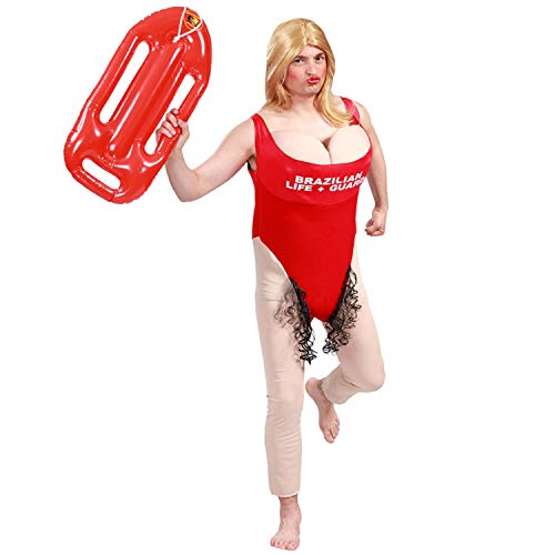 Amakando Lustiges Rettungsschwimmer Kostüm für Männer/Rot-Hautfarben XL (56/58) / JGA Herren-Kostüm Lebensretter/Genau richtig zu Bad Taste Party & Mottoparty von Amakando