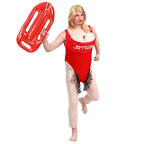 Amakando Lustiges Rettungsschwimmer Kostüm für Männer/Rot-Hautfarben M (48/50) / JGA Herren-Kostüm Lebensretter/Genau richtig zu Bad Taste Party & Mottoparty von Amakando