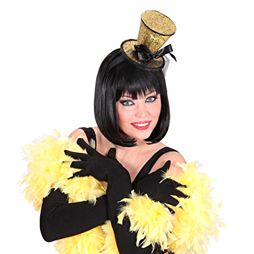 Amakando Minihut Burlesque Zylinder Hut Gold Minizylinder am Bügel Can Can Girl Kopfbedeckung Tänzerin Fascinator Kopfschmuck Glitzer Zylinderhut Amakando Minihut Burlesque Zylinder Hut Gold Minizylinder am Bügel Can Can Girl Kopfbedeckung Tänzerin Fascinator Kopfschmuck Glitzer Zylinderhut von Amakando