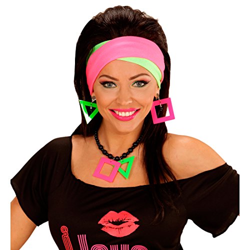 Amakando Neonfarbener Schmuck Neon-Ohrringe und Kette grelles Schmuckset knalliges 80er Accessoire Mottoparty Achtziger Party Outfit Zubehör Amakando Neonfarbener Schmuck Neon-Ohrringe und Kette grelles Schmuckset knalliges 80er Accessoire Mottoparty Achtziger Party Outfit Zubehör von Amakando