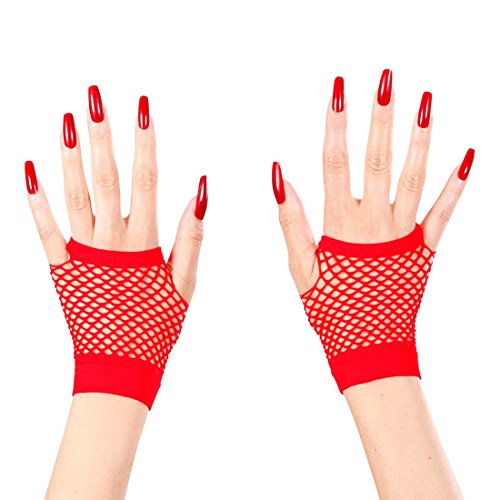 Amakando Netz Armstulpen Fingerlose Handschuhe rot 80er Jahre Disco Handstulpen Pulswärmer Fasching Burlesque Show Punk Handschuh Stulpen Can Can Netzstulpen Amakando Netz Armstulpen Fingerlose Handschuhe rot 80er Jahre Disco Handstulpen Pulswärmer Fasching Burlesque Show Punk Handschuh Stulpen Can Can Netzstulpen von Amakando