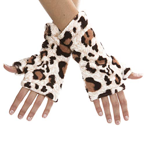 Amakando Originelle Pulswärmer Raubkatze mit Leoprint/Beige-Braun/Fingerlose Plüsch-Handschuhe Giraffe/Genau richtig zu Straßenkarneval & Kostümfest Amakando Originelle Pulswärmer Raubkatze mit Leoprint/Beige-Braun/Fingerlose Plüsch-Handschuhe Giraffe/Genau richtig zu Straßenkarneval & Kostümfest von Amakando