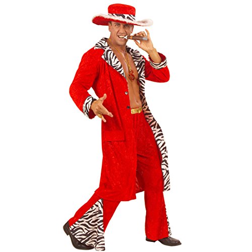 Amakando Pimp Gangsterkostüm Proll Zuhälterkostüm XL 54 Rapper Herrenkostüm Zuhälter Kostüm Karnevalskostüme Erwachsene Playboy Faschingskostüm Gangster Anzug Fasching von Amakando