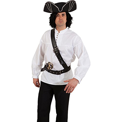 Amakando Piraten Gürtel Pirat Schwerthalter schwarz Seeräuber Gürtelband Piratengürtel Karnevalskostüme Accessoires Piratenparty Schnallengürtel Cowboy Pistolenhalter von Amakando