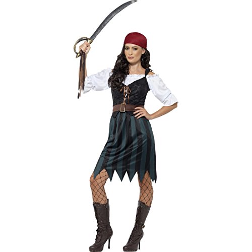 Amakando Piratinnenkostüm Piratenkostüm Damen L 44/46 Piratin Kostüm Freibeuterin Damenkostüm Seeräuberin Faschingskostüm Piratenbraut Piraten-Outfit Frauen von Amakando